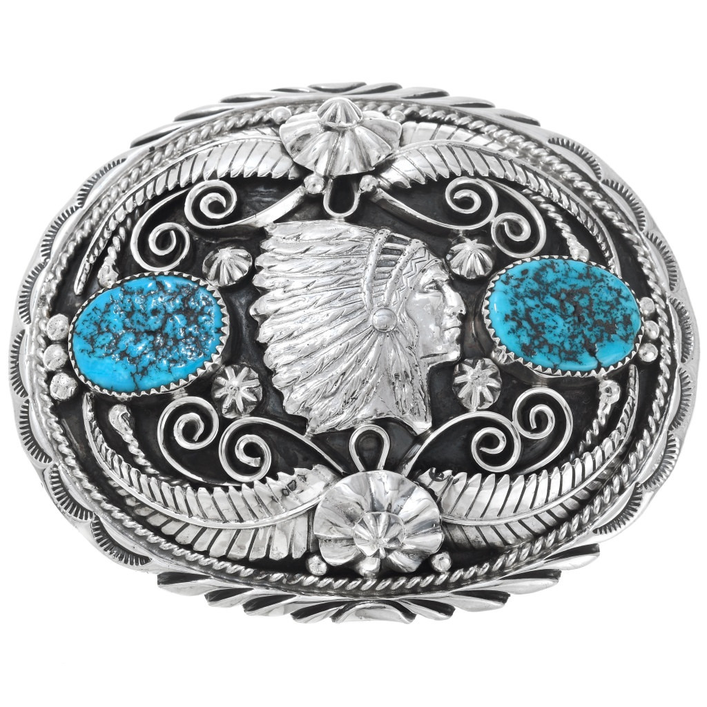 feathered indian belt buckle meaning